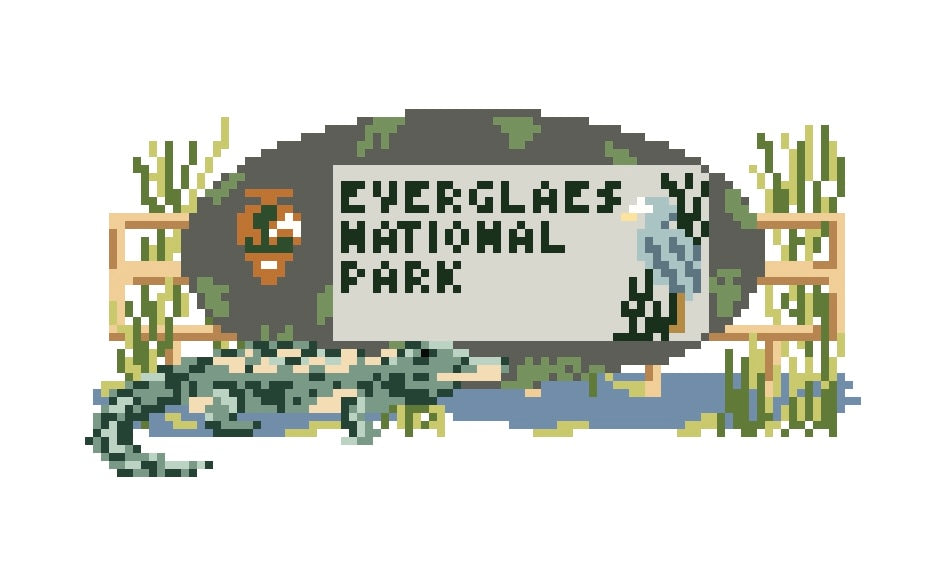Custom National Park Sign Needlepoint Canvas {Pre-Order}