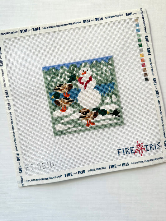 Duck, Duck, Snowman Needlepoint Canvas