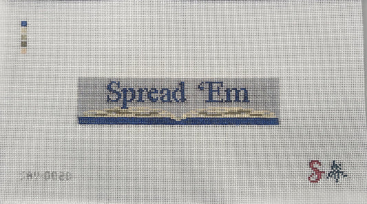 Sav Reads: Spread 'Em (Bookmark) Needlepoint Canvas