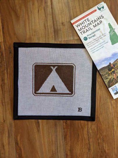 Outdoor Recreation Sign - Camping Needlepoint Canvas – Fire And Iris ...